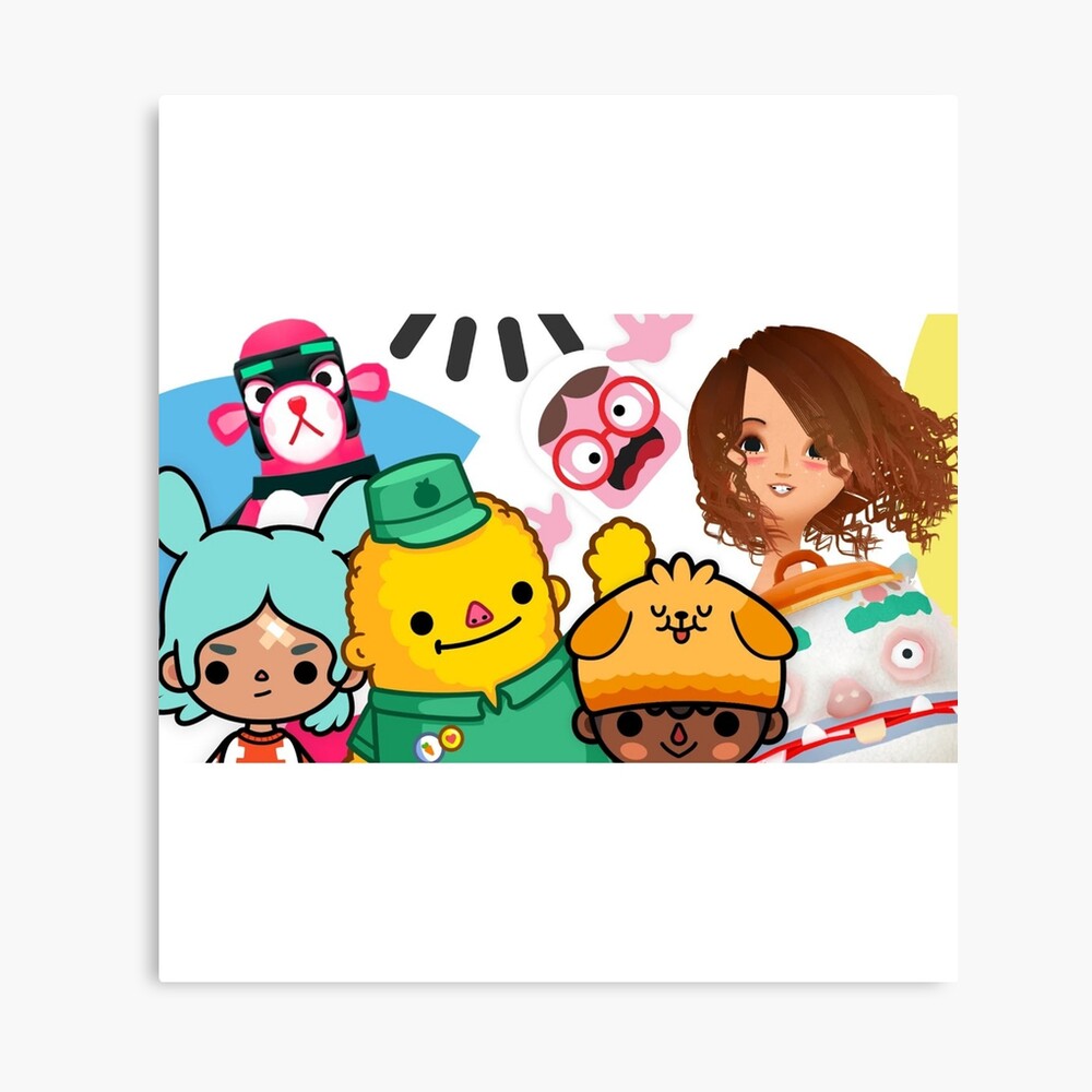 toca boca and gacha life Metal Print for Sale by kader011