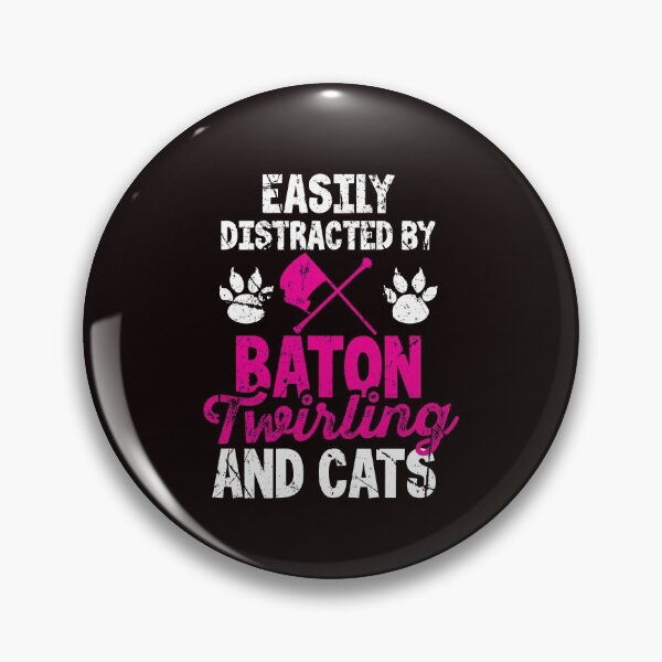 Item preview, Fácilmente Distraído por Gatos y Baton Twirling designed and sold by MagicSD Designs.