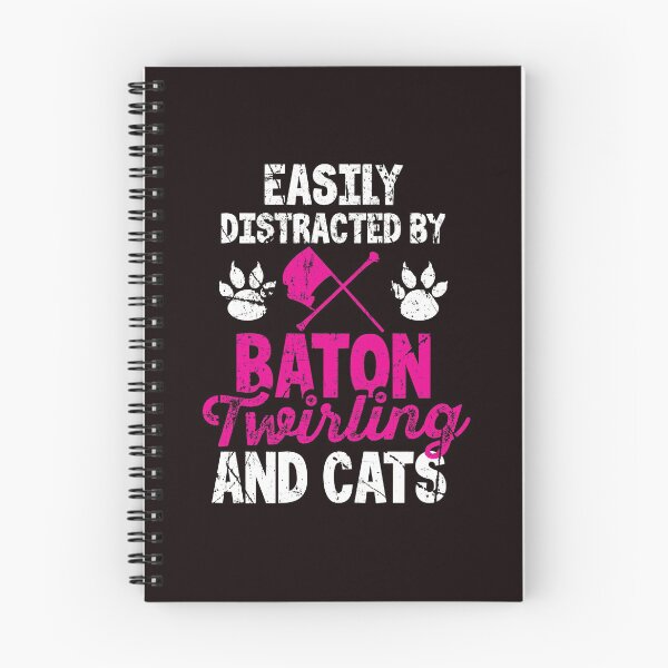 Item preview, Easily Distracted By Baton Twirling and Cats designed and sold by MagicSD Designs.