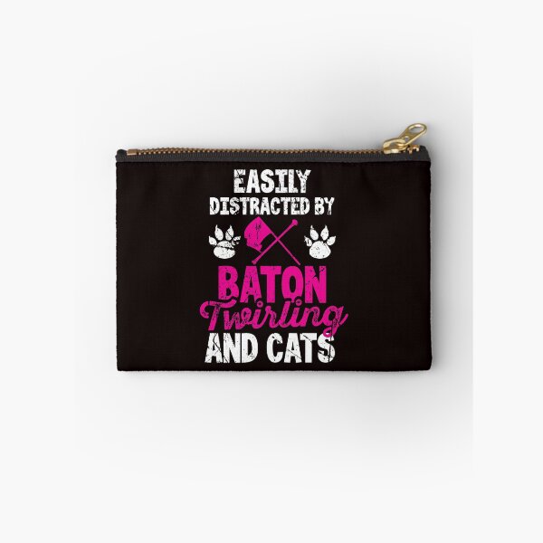 Item preview, Easily Distracted By Baton Twirling and Cats designed and sold by MagicSD Designs.