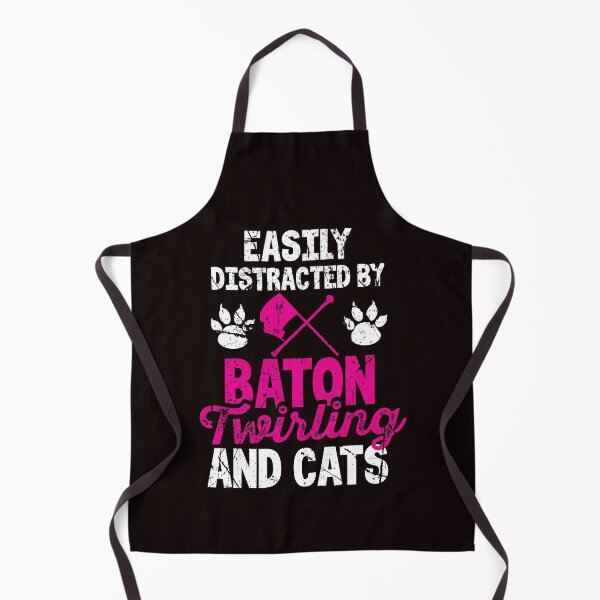 Item preview, Easily Distracted By Baton Twirling and Cats designed and sold by MagicSD Designs.