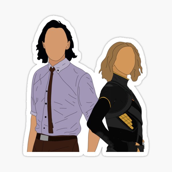 loki and sylvie cute merch sticker by brooktp redbubble