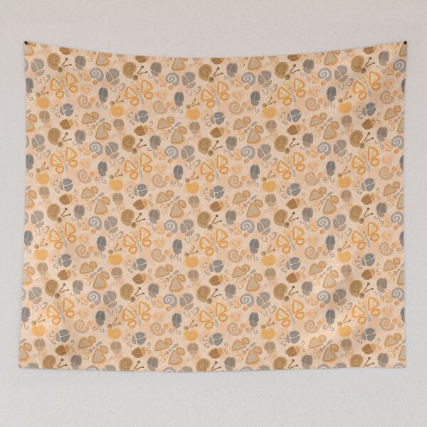 Item preview, Orange, funny, bright children's print, beetles, butterflies, snails. designed and sold by UVI-CA.