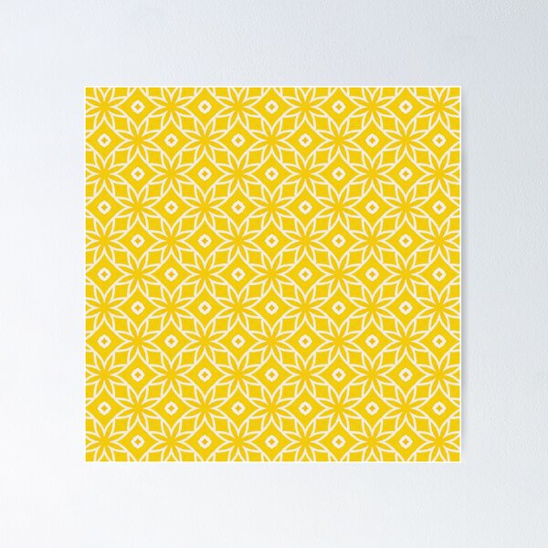 Item preview, Yellow Geometric Floral Pattern designed and sold by Diana377.