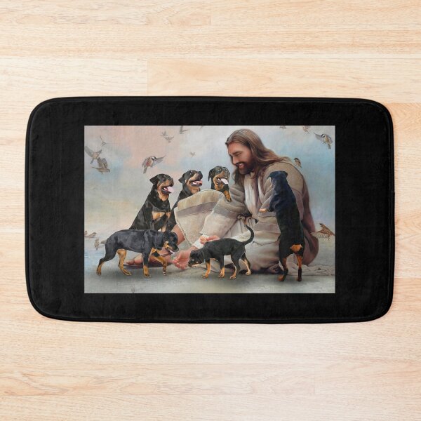 Item preview, God surrounded by Rottweiler Dog angels Gift for you - Jesus Rottweiler Dog designed and sold by Susanspy007.