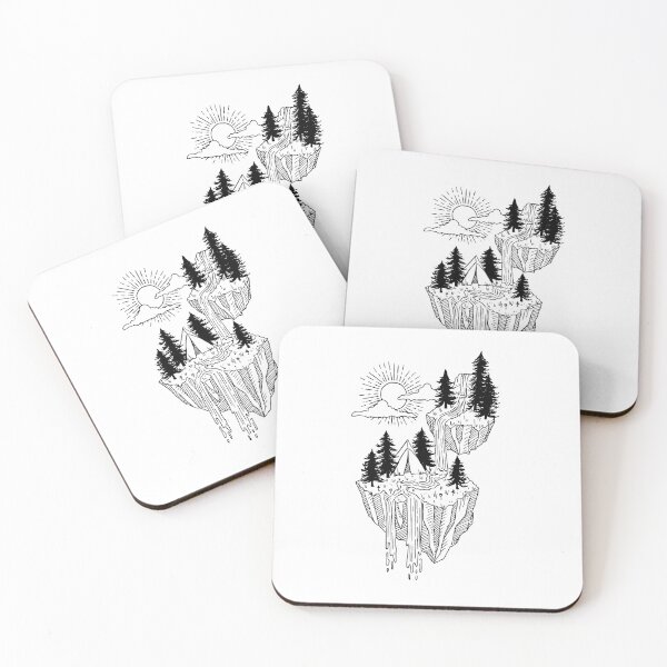 Item preview, Flowing and Floating Forest Mountain Landscape designed and sold by Manda Creates.