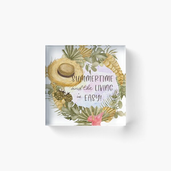 Item preview, Summertime Living is Easy Tropical Boho Floral Wreath designed and sold by CheriesArt.