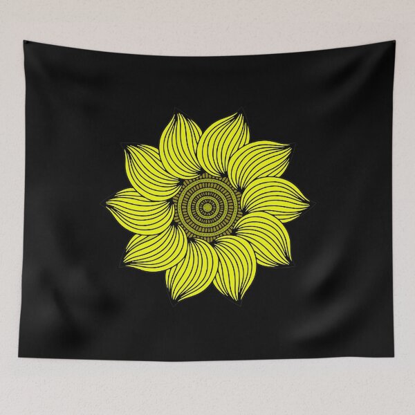 Item preview, Sunflower Golden Mandala Beautiful Yellow Flowers designed and sold by funnytshirtemp.