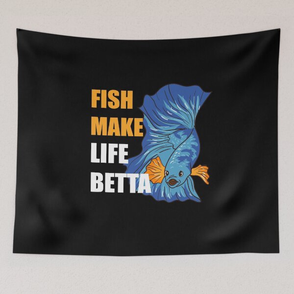Item preview, Fish make life better designed and sold by ElBeDesigns.