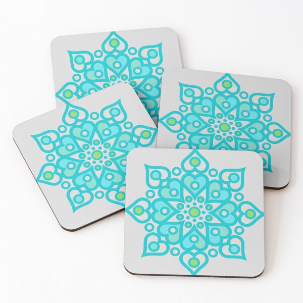 Item preview, Gray blue green symmetric pattern  designed and sold by BalajiArts.