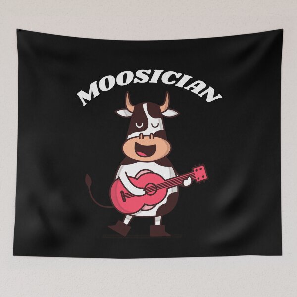 Item preview, Moosician Musician Music Guitar Cow designed and sold by MooonTees.