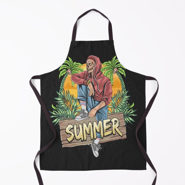Item preview, Summer stylish illustration with tropical trees and zombie man designed and sold by MomoDesigners.