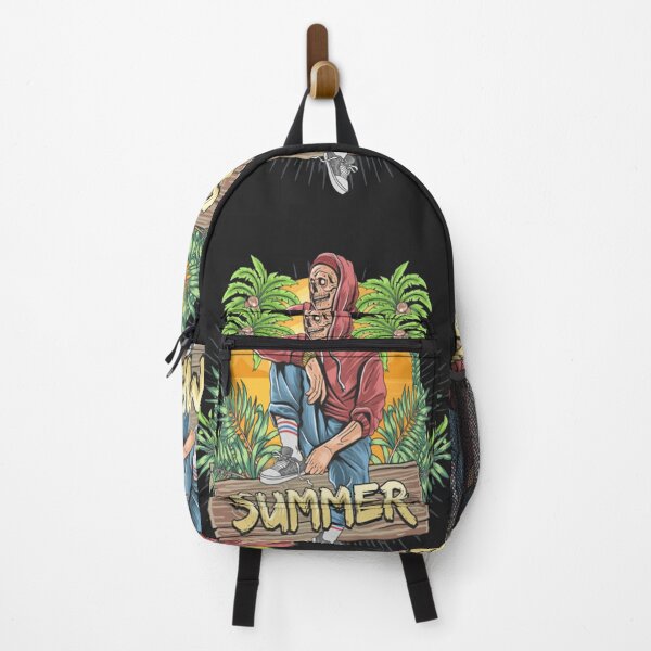 Item preview, Summer stylish illustration with tropical trees and zombie man designed and sold by MomoDesigners.