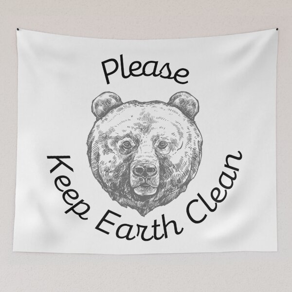 Item preview, Bear Please Keep Earth Clean designed and sold by EmanuelCavallin.