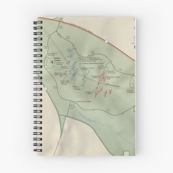 Item preview, Cowpens National Battlefield Map (1990) Vintage South Carolina Revolutionary War Battle Atlas designed and sold by BravuraMedia.