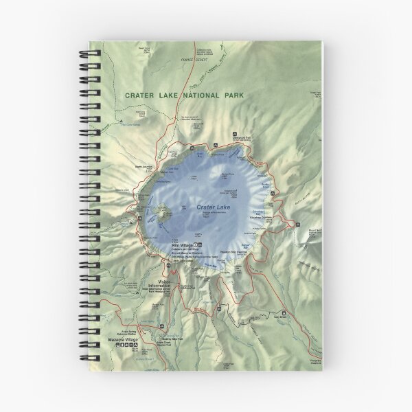 Item preview, Crater Lake National Park Map (1996) Oregon Natural Recreational Area Atlas designed and sold by BravuraMedia.