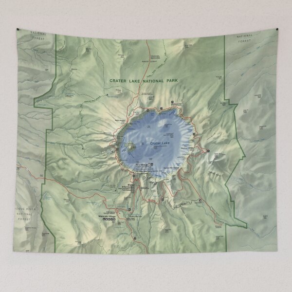 Item preview, Crater Lake National Park Map (1996) Oregon Natural Recreational Area Atlas designed and sold by BravuraMedia.