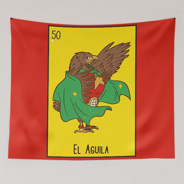 Item preview, El Aguila // Mexican Luchador Loteria Card designed and sold by SLAG-Creative.