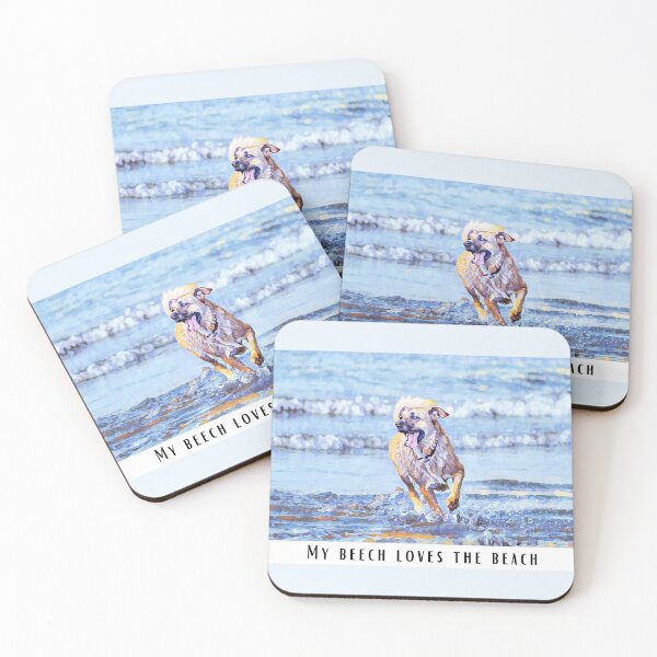 Item preview, Copy of My Beech Loves the Beach Yellow Lab Curr Funny Abstract Dog Meme designed and sold by PeriodicLabel.