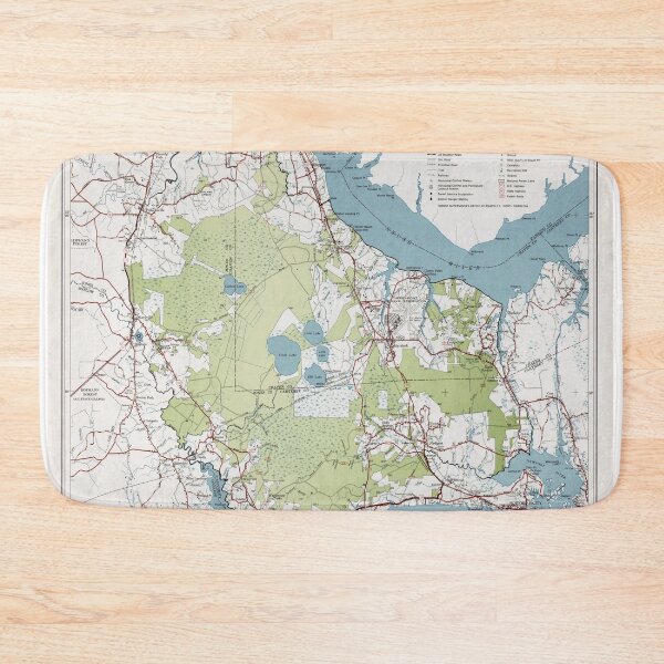 Item preview, Old Croatan National Forest Map (1964) Vintage NC Woodland Recreational Area Map designed and sold by BravuraMedia.