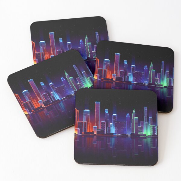Item preview, Stylish neon city night designed and sold by NexusArts.