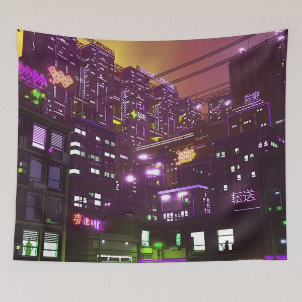 Item preview, Neon digital city art designed and sold by NexusArts.