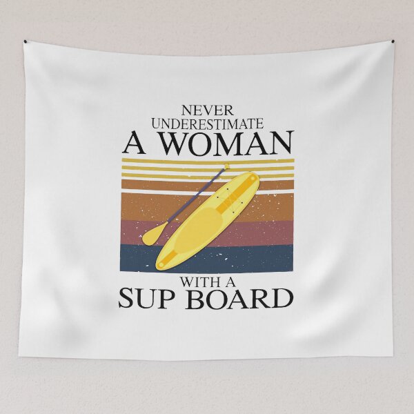 Item preview, NEVER UNDERESTIMATE A WOMAN WITH A SUP BOARD VINTAGE designed and sold by Decker21.