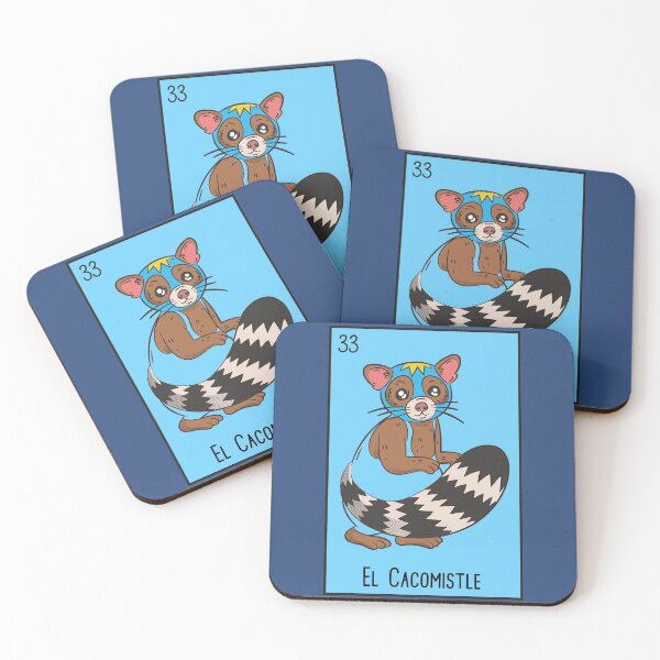 Item preview, El Cacomistle // Mexican Luchador Loteria Card designed and sold by SLAG-Creative.