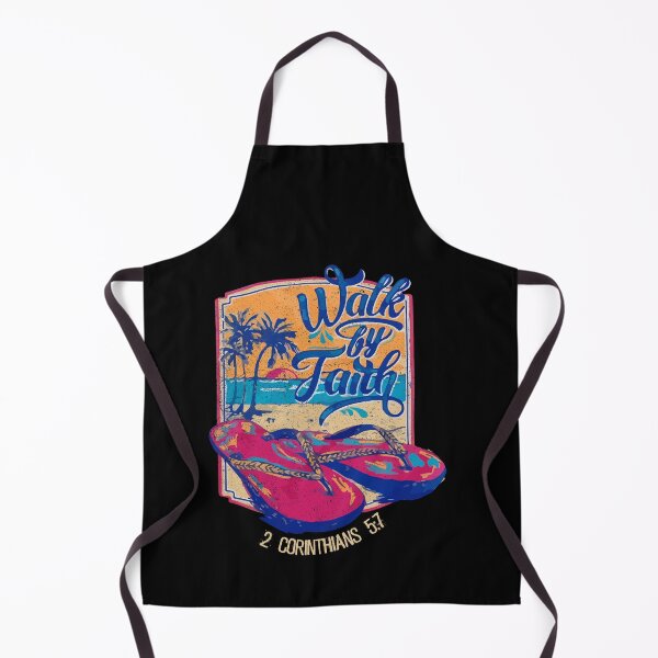 Item preview, Walk by Faith Flip Flop 2 Corinthians 5:7 Christian Verse designed and sold by Dressed For Duty.