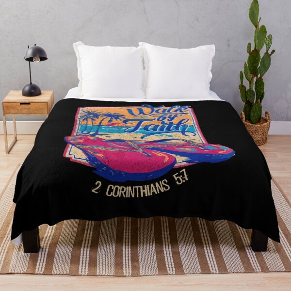 Item preview, Walk by Faith Flip Flop 2 Corinthians 5:7 Christian Verse designed and sold by Dressed For Duty.