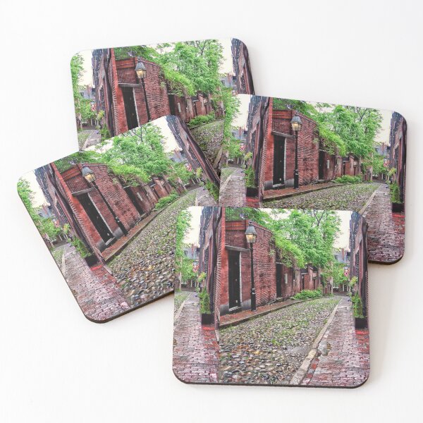 Item preview, Rainy Day Looking Down Acorn Street in Colonial Downtown Boston Massachusetts designed and sold by Stephen Orsillo.