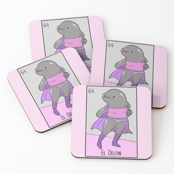 Artikelvorschau, El Delfin // Mexikanische Luchador Dolphin Loteria Card entworfen und verkauft von SLAG-Creative.