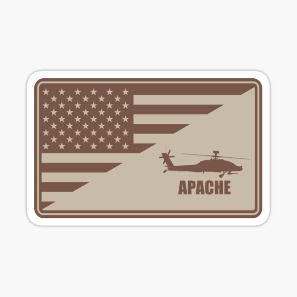 Vista previa del artículo con la obra «Parche del desierto AH-64 Apache», diseñado y vendido por StrongVlad.