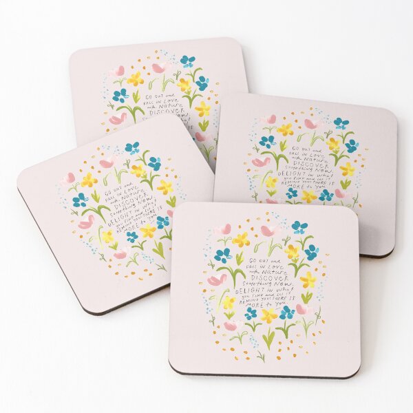 Item preview, Fall in love with Nature Quote - Floral - Painted - Morgan Harper Nichols designed and sold by morgansgoods.