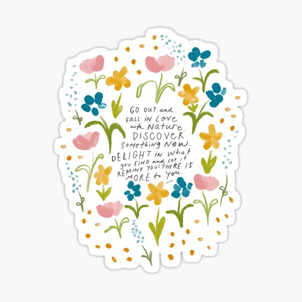 Aperçu de l'œuvre Tombez amoureux de la Nature Citation - Floral - Peint - Morgan Harper Nichols créée et vendue par morgansgoods.