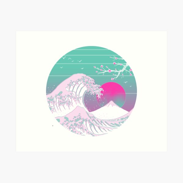 Aperçu de l'œuvre Great Wave The Great Vapor Aesthetics créée et vendue par ChaosSenna.