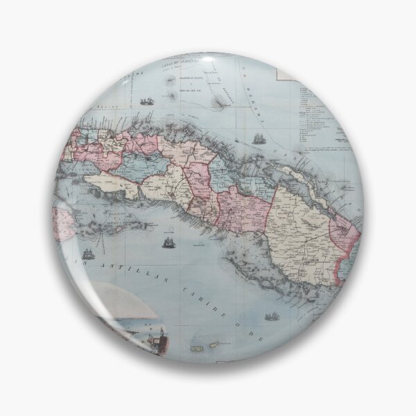 Item preview, Old Cuba Map (1868) Vintage Cuban Island Atlas designed and sold by BravuraMedia.