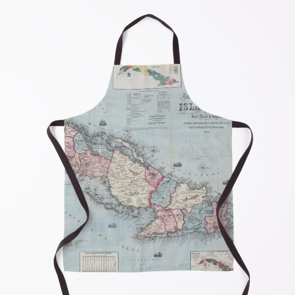 Item preview, Old Cuba Map (1868) Vintage Cuban Island Atlas designed and sold by BravuraMedia.