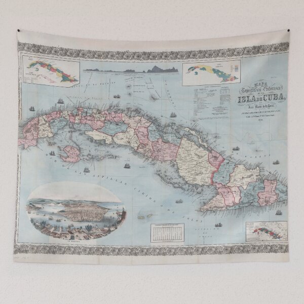 Item preview, Old Cuba Map (1868) Vintage Cuban Island Atlas designed and sold by BravuraMedia.