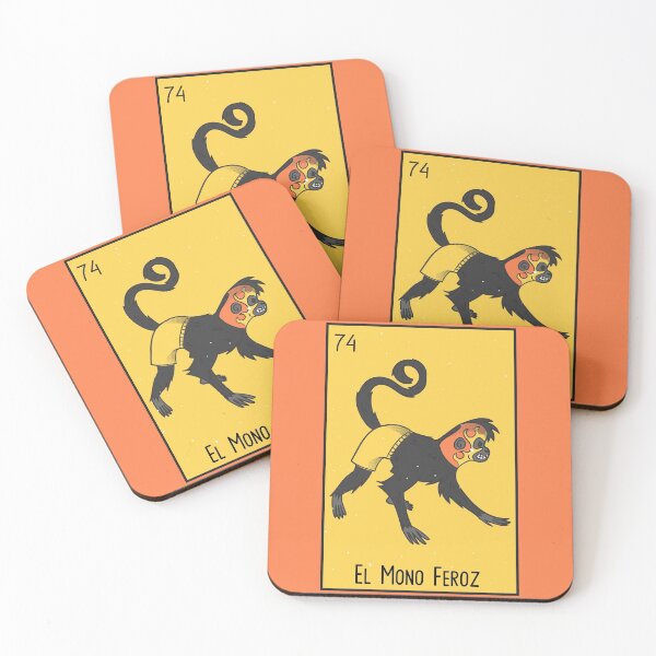 Item preview, El Mono Feroz // Tarjeta Loteria Luchador Mexicano designed and sold by SLAG-Creative.