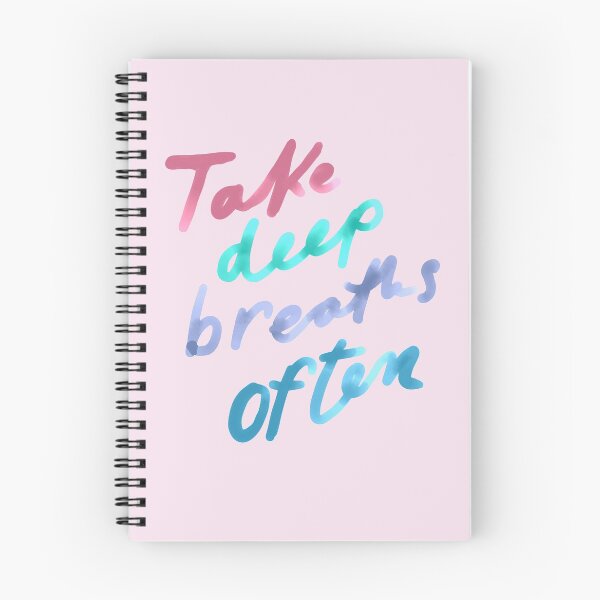 Item preview, Take deep breaths often - inspiring, calming, mindfulness watercolor hand-lettered, quote designed and sold by morgansgoods.