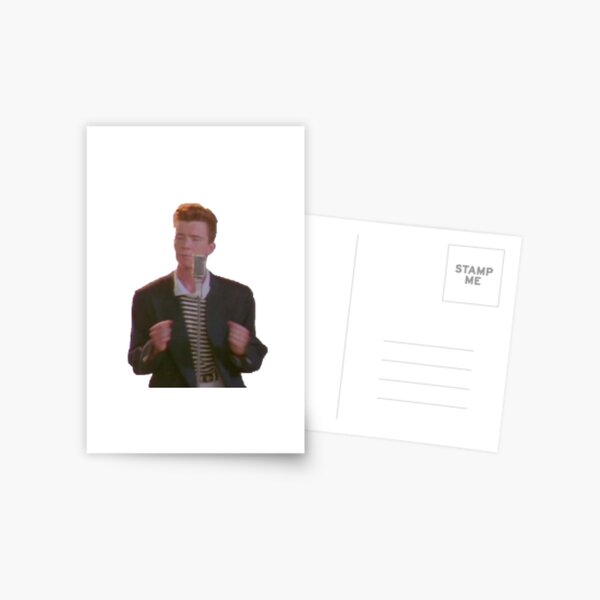 Rick Roll Rick Astley Never Gonna Give You Up Postcard for Sale by lily  vincent