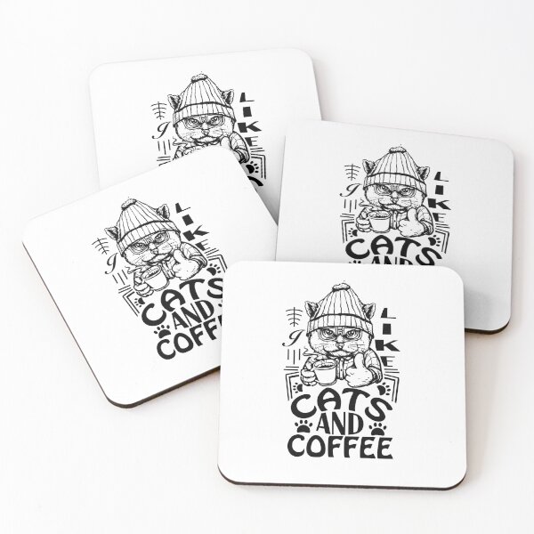 Item preview, I like cats and coffee designed and sold by ibrahim2022.
