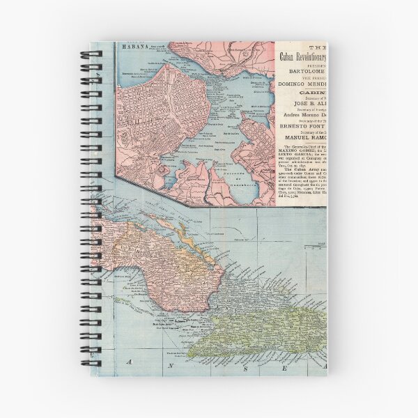 Item preview, Old Cuba Map (1899) Vintage Cuban Isle Atlas designed and sold by BravuraMedia.