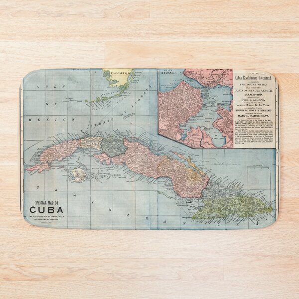 Item preview, Old Cuba Map (1899) Vintage Cuban Isle Atlas designed and sold by BravuraMedia.
