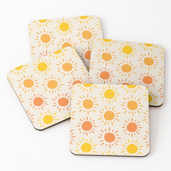 Item preview, Happy Retro Sun Pattern - Yellow Orange Red Palette designed and sold by illocharm.