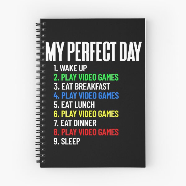 Aperçu de l'œuvre My Perfect Day Play Video Games All Day Gamer Gear créée et vendue par DynamicDesign.