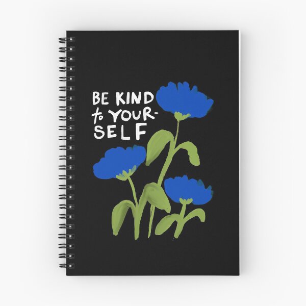 Item preview, Be Kind To Yourself - Inspirational Quote - Blue Floral - Morgan Harper Nichols designed and sold by morgansgoods.