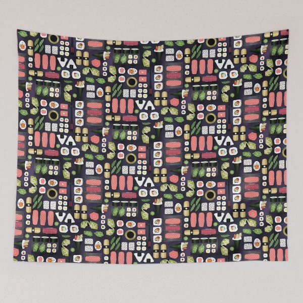 Item preview, Endless Lush Sushi on black-purple designed and sold by misentangled.
