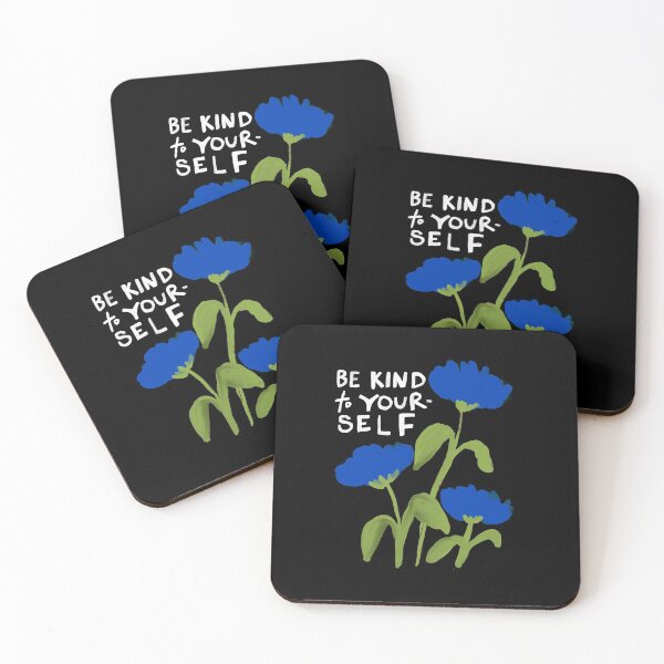 Item preview, Be Kind To Yourself - Inspirational Quote - Blue Floral - Morgan Harper Nichols designed and sold by morgansgoods.